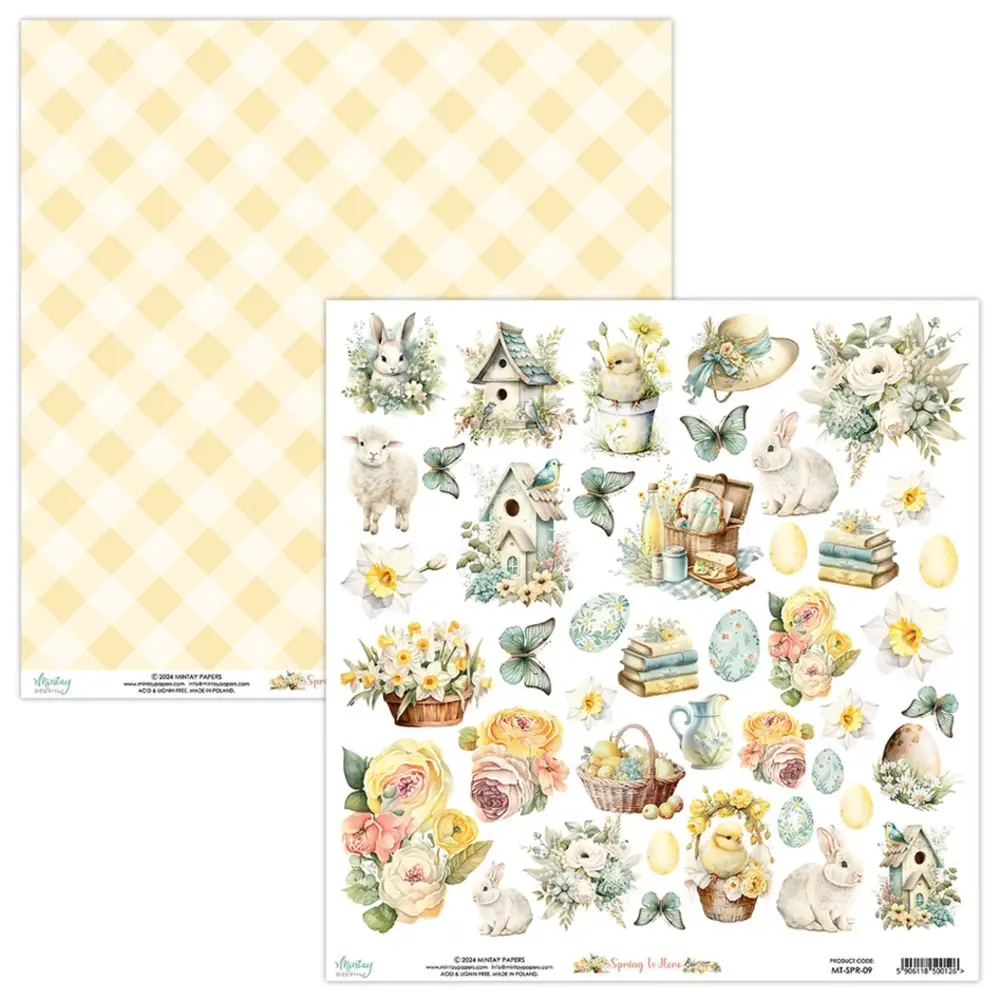 Mintay Spring Is Here 6x6 Inch Scrapbooking Paper Pad (MT-SPR-08)
