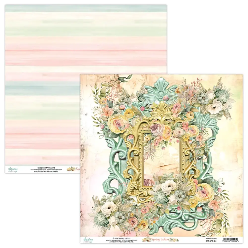 Mintay Spring Is Here 6x6 Inch Scrapbooking Paper Pad (MT-SPR-08)