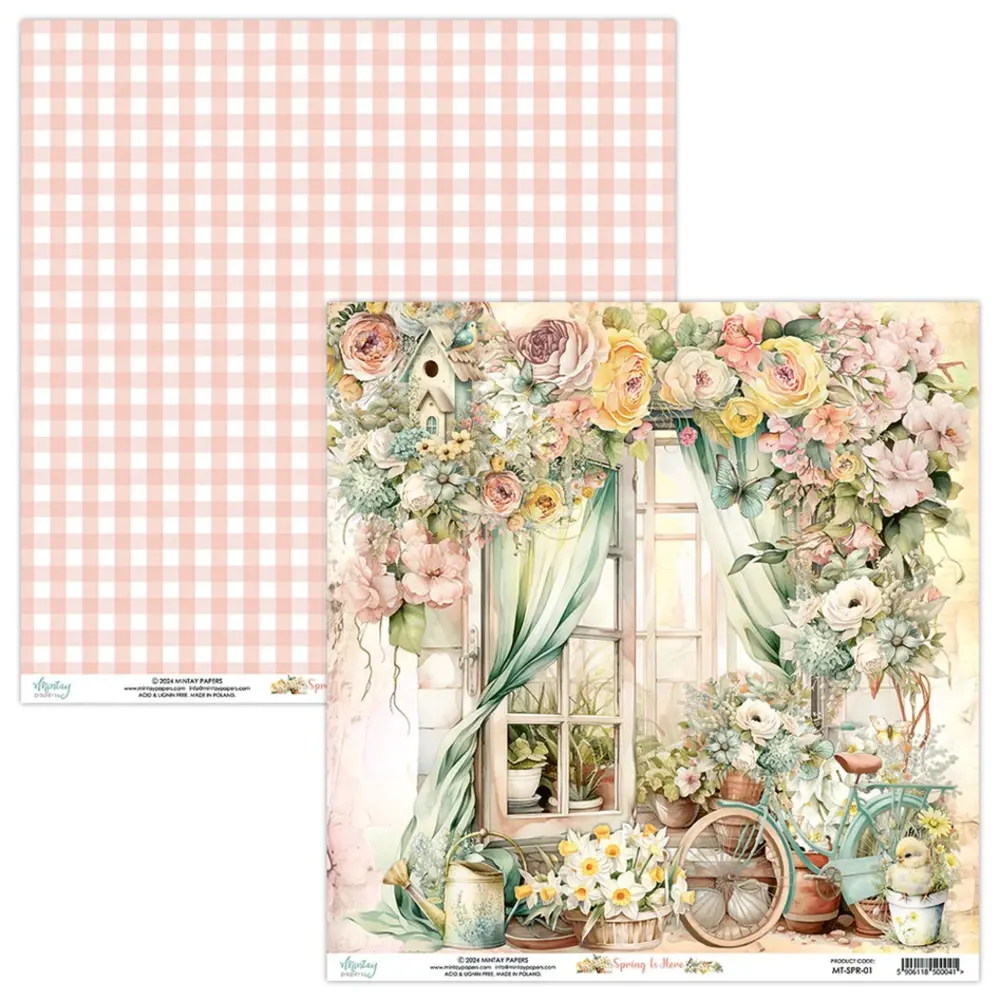 Mintay Spring Is Here 6x6 Inch Scrapbooking Paper Pad (MT-SPR-08)