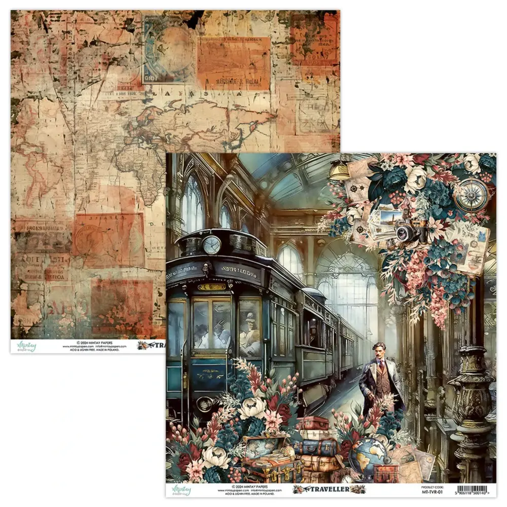 Mintay Traveller 6x6 Inch Scrapbooking Paper Pad (MT-TVR-08)