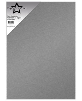 Paper Favourites Silver Grey A4 Pearl Paper 240gsm (PFSS402) Paper Favourites Silver Grey A4 Pearl Paper 240gsm (PFSS402)