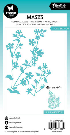 Studio Light Essentials Floral Branch Masking Stencil (SL-ES-MASK256) Studio Light Essentials Floral Branch Masking Stencil (SL-ES-MASK256)
