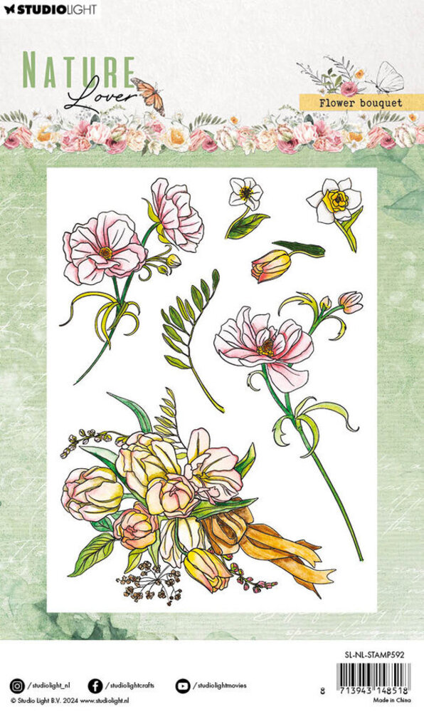Studio Light Nature Lover Clear Stamps Flower Bouquet (SL-NL-STAMP592) Studio Light Nature Lover Clear Stamps Flower Bouquet (SL-NL-STAMP592)