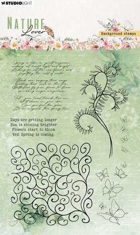 Studio Light Nature Lover Clear Stamps Background Stamps (SL-NL-STAMP594)
