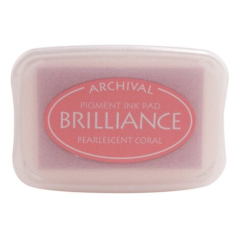 Tsukineko Brilliance Ink Pad Pearlescent Coral (BR1-32)