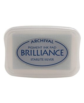 Tsukineko Brilliance Ink Pad Starlite Silver (BR1-93)