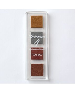 Tsukineko Delicata Pigment Ink Pads Assortment Metals (DE-QTT-001)