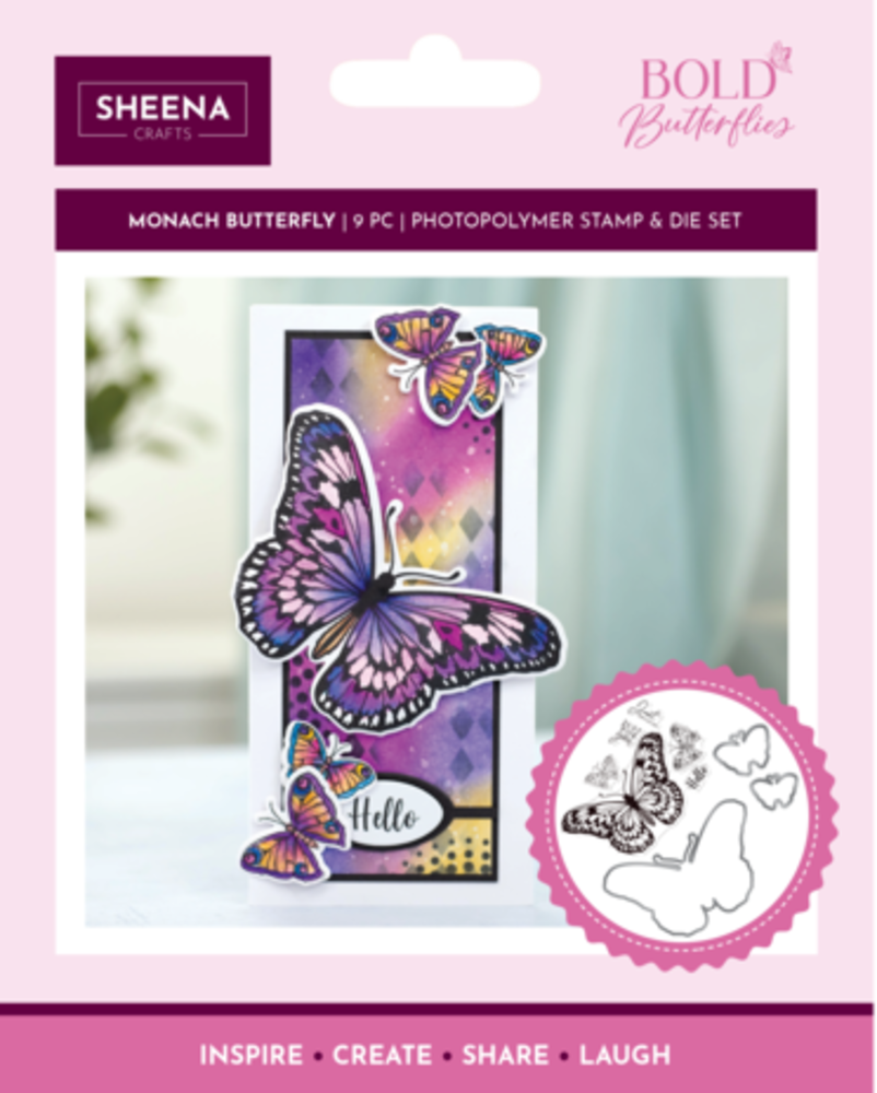 Sheena Bold Butterflies Stamp & Die Monarch Butterfly (SD-BB-STD-MON) Sheena Bold Butterflies Stamp & Die Monarch Butterfly (SD-BB-STD-MON)