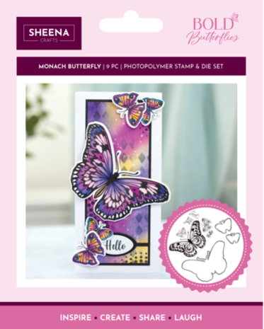 Sheena Bold Butterflies Stamp & Die Monarch Butterfly (SD-BB-STD-MON) Sheena Bold Butterflies Stamp & Die Monarch Butterfly (SD-BB-STD-MON)