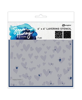 Simon Hurley Create Happy Hearts 6x6 Inch Masking Stencils (HUS85591) Simon Hurley Create Happy Hearts 6x6 Inch Masking Stencils (HUS85591)