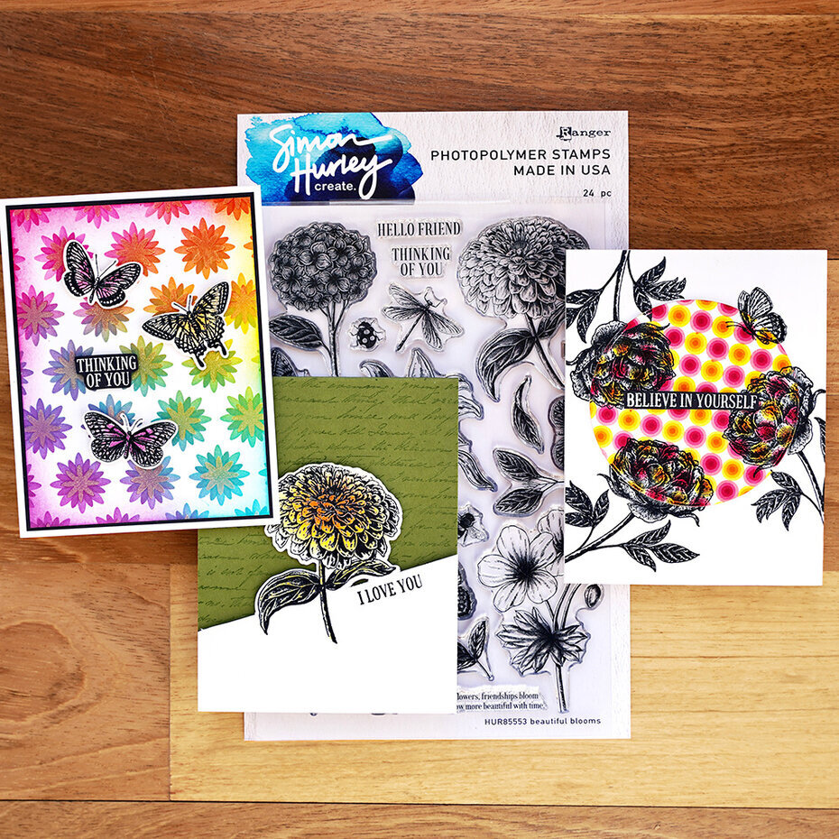 Simon Hurley Create Beautiful Blooms Clear Stamps (HUR85553) - Paperpads.nl