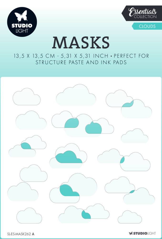 Studio Light Essentials Clouds Masking Stencil (SL-ES-MASK262) Studio Light Essentials Clouds Masking Stencil (SL-ES-MASK262)
