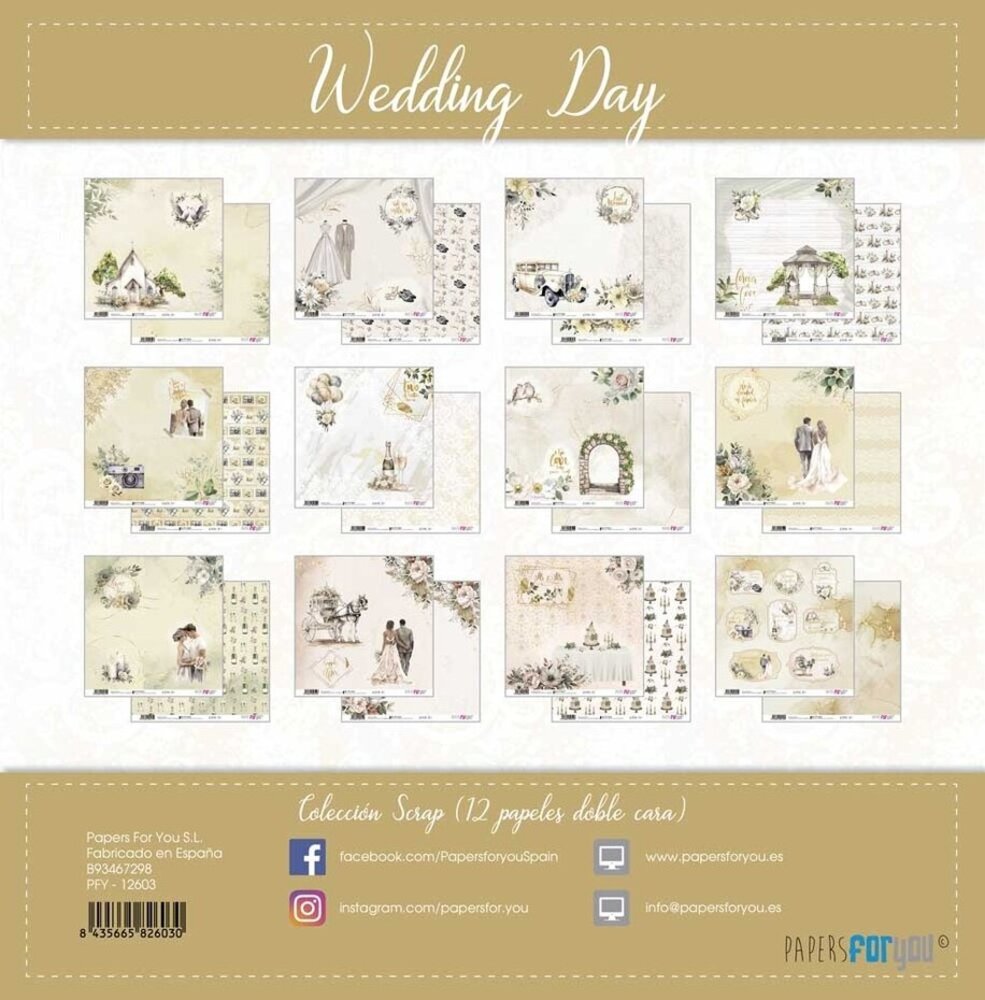 Papers For You Wedding Day 12x12 Inch Paper Pack (PFY-12603) Papers For You Wedding Day 12x12 Inch Paper Pack (PFY-12603)