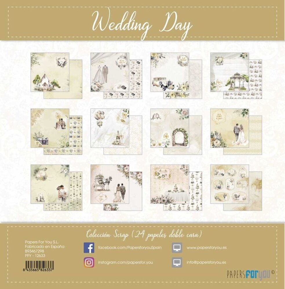Papers For You Wedding Day 6x6 Inch Paper Pack (24pcs) (PFY-12633) Papers For You Wedding Day 6x6 Inch Paper Pack (24pcs) (PFY-12633)