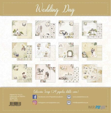 Papers For You Wedding Day 6x6 Inch Paper Pack (24pcs) (PFY-12633) Papers For You Wedding Day 6x6 Inch Paper Pack (24pcs) (PFY-12633)