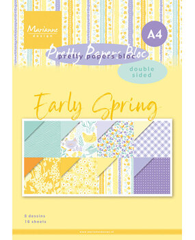 Marianne Design Early Spring A4 Pretty Papers Bloc (PK9186) Marianne Design Early Spring A4 Pretty Papers Bloc (PK9186)