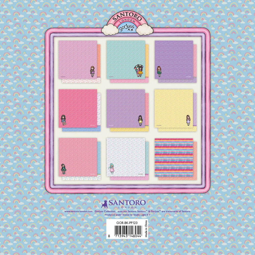 Gorjuss Be Kind 8x8 Inch Background Paper Pad (GOR-BK-PP123) Gorjuss Be Kind 8x8 Inch Background Paper Pad (GOR-BK-PP123)