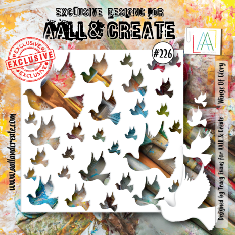 AALL and Create Masking Stencil 6x6 Inch Wings Of Glory (AALL-PC-226) AALL and Create Masking Stencil 6x6 Inch Wings Of Glory (AALL-PC-226)