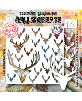 AALL and Create Masking Stencil 6x6 Inch March Of The Stags (AALL-PC-227)* AALL and Create Masking Stencil 6x6 Inch March Of The Stags (AALL-PC-227)*