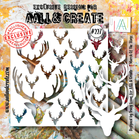 AALL and Create Masking Stencil 6x6 Inch March Of The Stags (AALL-PC-227) AALL and Create Masking Stencil 6x6 Inch March Of The Stags (AALL-PC-227)