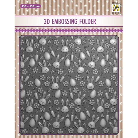 Nellie Snellen 3D Embossing Folder Bunny's Carrots (EF3D085) Nellie Snellen 3D Embossing Folder Bunny's Carrots (EF3D085)