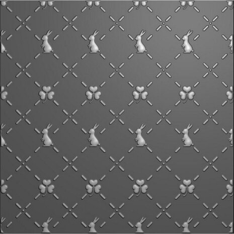 Nellie Snellen 3D Embossing Folder Bunny's and Clovers (EF3D086)