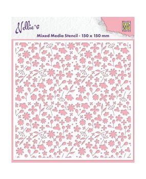 Nellie Snellen Spring Flowers Masking Stencil (MMS4K-060) Nellie Snellen Spring Flowers Masking Stencil (MMS4K-060)