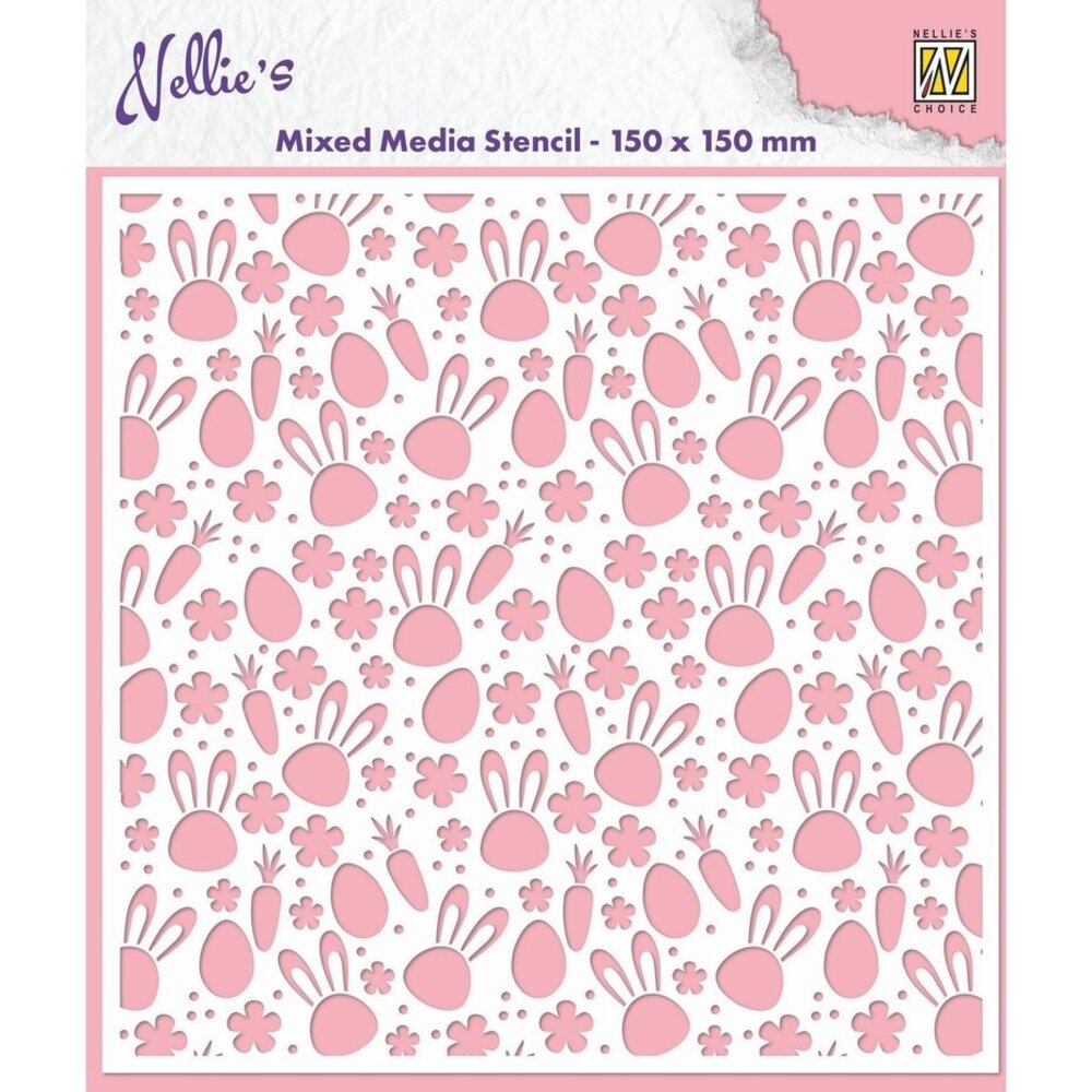 Nellie Snellen Bunny's Carrots Masking Stencil (MMS4K-062) Nellie Snellen Bunny's Carrots Masking Stencil (MMS4K-062)