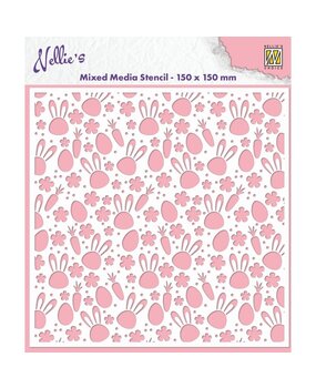 Nellie Snellen Bunny's Carrots Masking Stencil (MMS4K-062) Nellie Snellen Bunny's Carrots Masking Stencil (MMS4K-062)