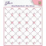 Nellie Snellen Bunny's and Clovers Masking Stencil (MMS4K-063)