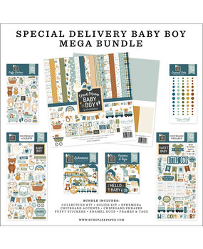 Echo Park Special Delivery Baby Boy 12x12 Inch Mega Bundle (SDB353050)