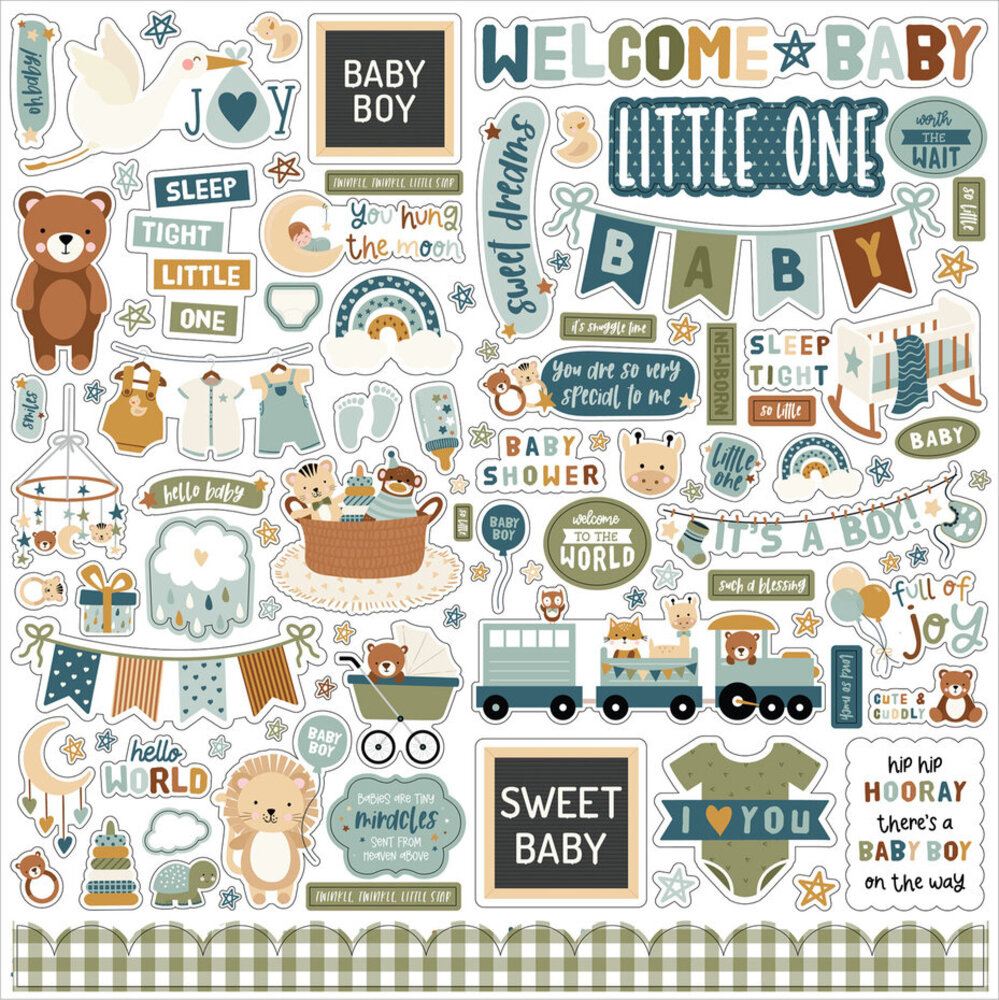 Echo Park Special Delivery Baby Boy 12x12 Inch Mega Bundle (SDB353050)