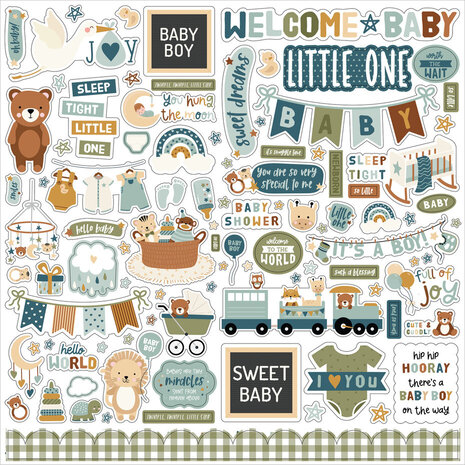 Echo Park Special Delivery Baby Boy 12x12 Inch Mega Bundle (SDB353050)