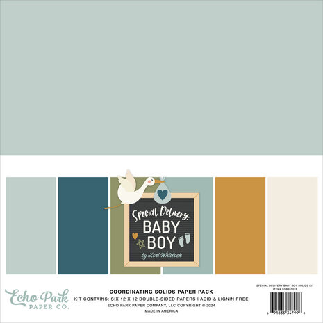 Echo Park Special Delivery Baby Boy 12x12 Inch Mega Bundle (SDB353050)