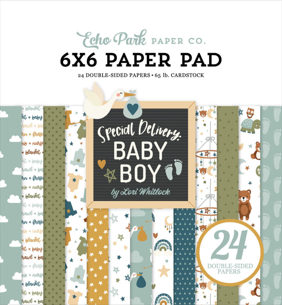 Echo Park Special Delivery Baby Boy 6x6 Inch Paper Pad (SDB353023) Echo Park Special Delivery Baby Boy 6x6 Inch Paper Pad (SDB353023)