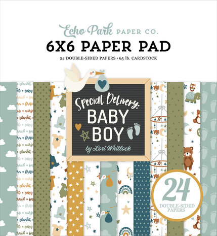 Echo Park Special Delivery Baby Boy 6x6 Inch Paper Pad (SDB353023) Echo Park Special Delivery Baby Boy 6x6 Inch Paper Pad (SDB353023)