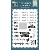Echo Park Special Delivery Baby Boy Baby Boy Stats Clear Stamps (SDB353046)