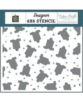 Echo Park Special Delivery Baby Boy Cute Little Outfit Stencil (SDB353034)* Echo Park Special Delivery Baby Boy Cute Little Outfit Stencil (SDB353034)*
