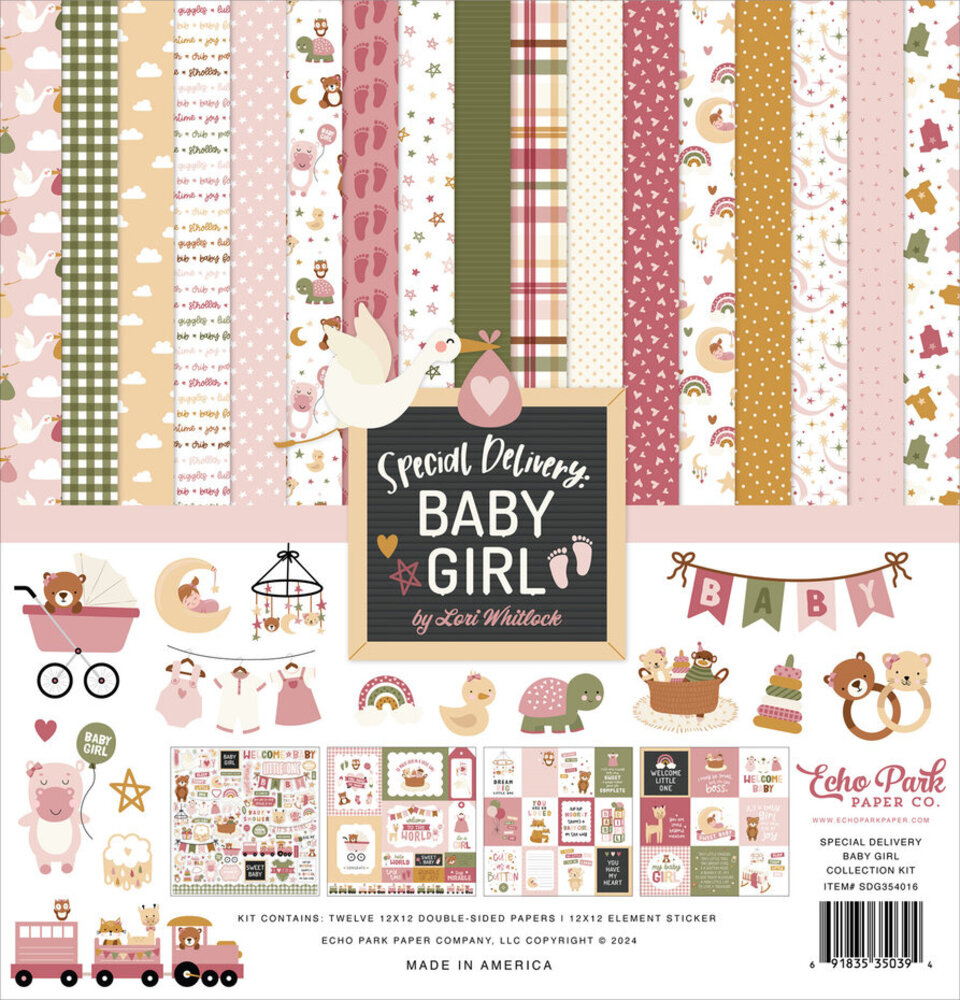 Echo Park Special Delivery Baby Girl 12x12 Inch Mega Bundle (SDG354050)
