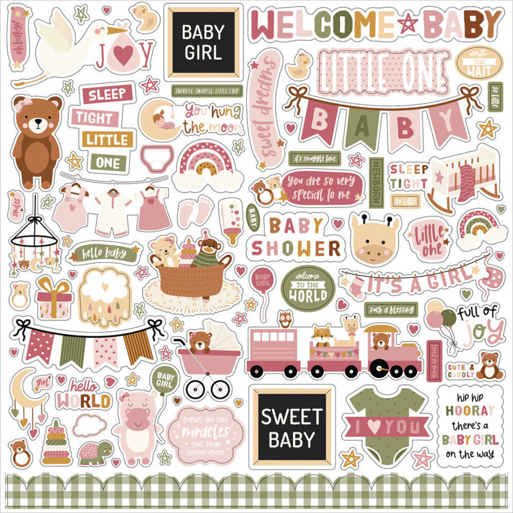 Echo Park Special Delivery Baby Girl 12x12 Inch Mega Bundle (SDG354050)