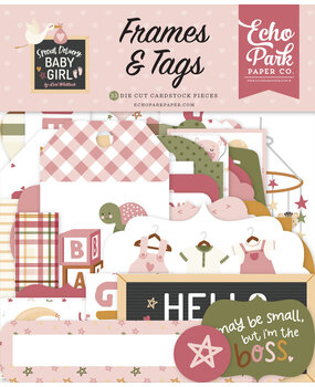 Echo Park Special Delivery Baby Girl Ephemera Frames & Tags (SDG354025)*