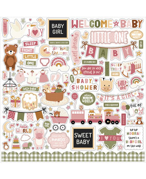 Echo Park Special Delivery Baby Girl 12x12 Inch Element Sticker (SDG354014) Echo Park Special Delivery Baby Girl 12x12 Inch Element Sticker (SDG354014)