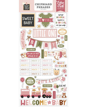 Echo Park Special Delivery Baby Girl 6x13 Inch Chipboard Phrases (SDG354022)