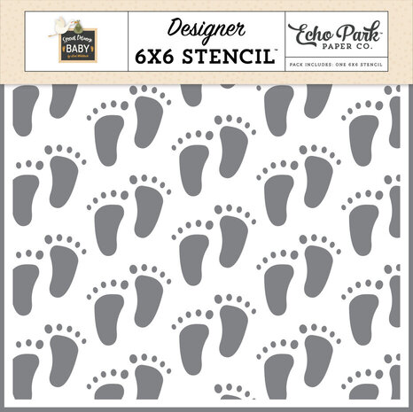 Echo Park Special Delivery Baby Fresh Footprints Stencil (SDY355035)