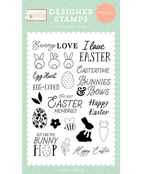 Carta Bella Here Comes Easter Bunny Hop Clear Stamps (CBHCE351045) Carta Bella Here Comes Easter Bunny Hop Clear Stamps (CBHCE351045)