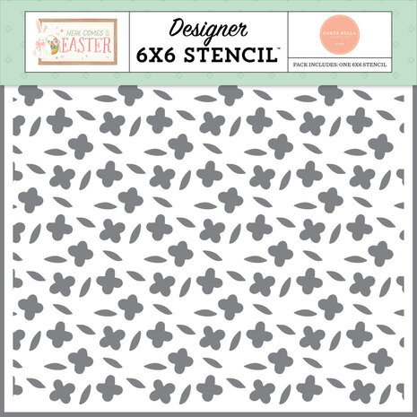 Carta Bella Here Comes Easter Love Grows Here Stencil (CBHCE351033)