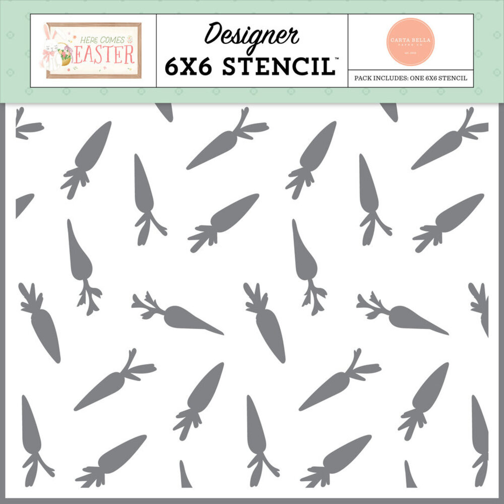 Carta Bella Here Comes Easter Bunny Treats Stencil (CBHCE351036)