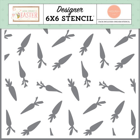 Carta Bella Here Comes Easter Bunny Treats Stencil (CBHCE351036)