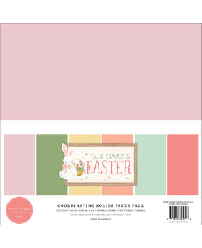 Carta Bella Here Comes Easter 12x12 Inch Coordinating Solids Paper Pack (CBHCE351015) Carta Bella Here Comes Easter 12x12 Inch Coordinating Solids Paper Pack (CBHCE351015)