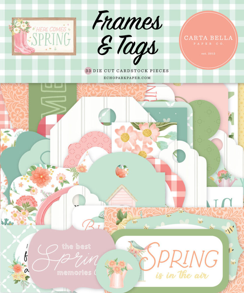 Carta Bella Here Comes Spring Ephemera Frames & Tags (CBHCS352025) Carta Bella Here Comes Spring Ephemera Frames & Tags (CBHCS352025)